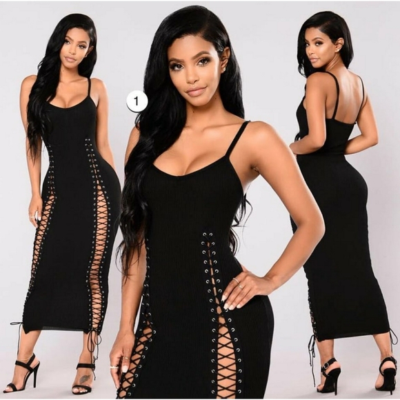 Fashionnova Temperance Knit Black Dress XS - Picture 4 of 6